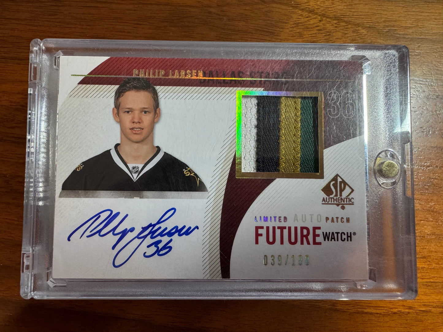 PHILIP LARSEN - 2010 SP Authentic Future Watch Auto Patch #285, /100