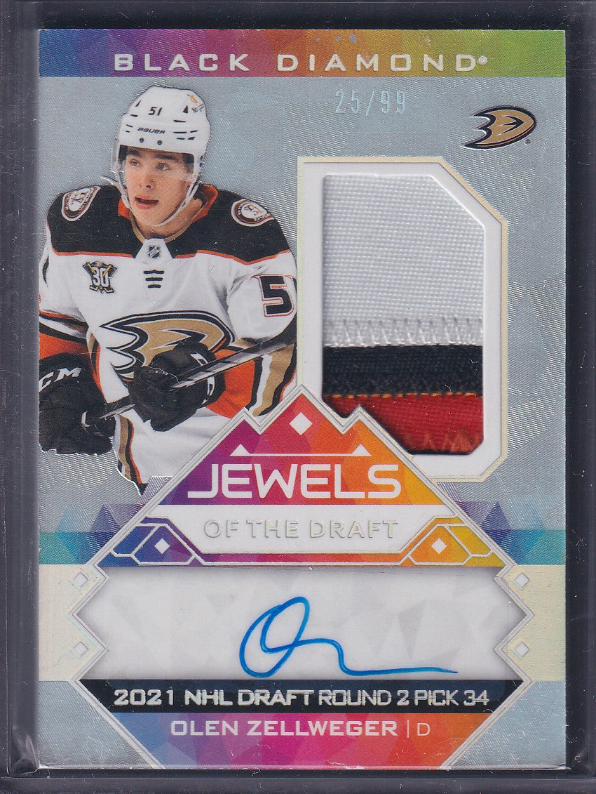 OLEN ZELLWEGER - 2024 Black Diamond Jewels of the Draft Auto Patch #JD-OZ, /99