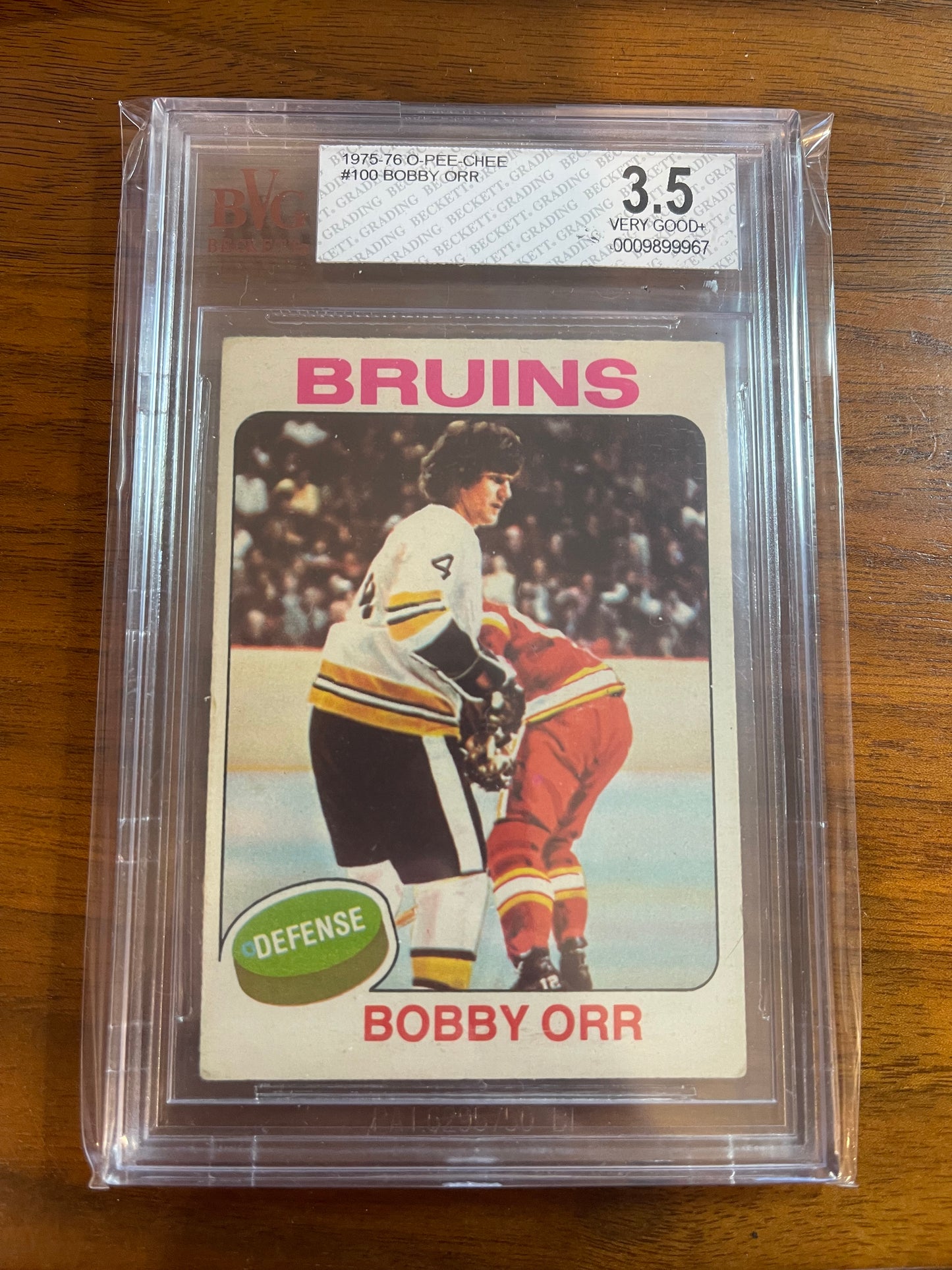 BOBBY ORR - 1975 O-Pee-Chee #100, BVG 3.5