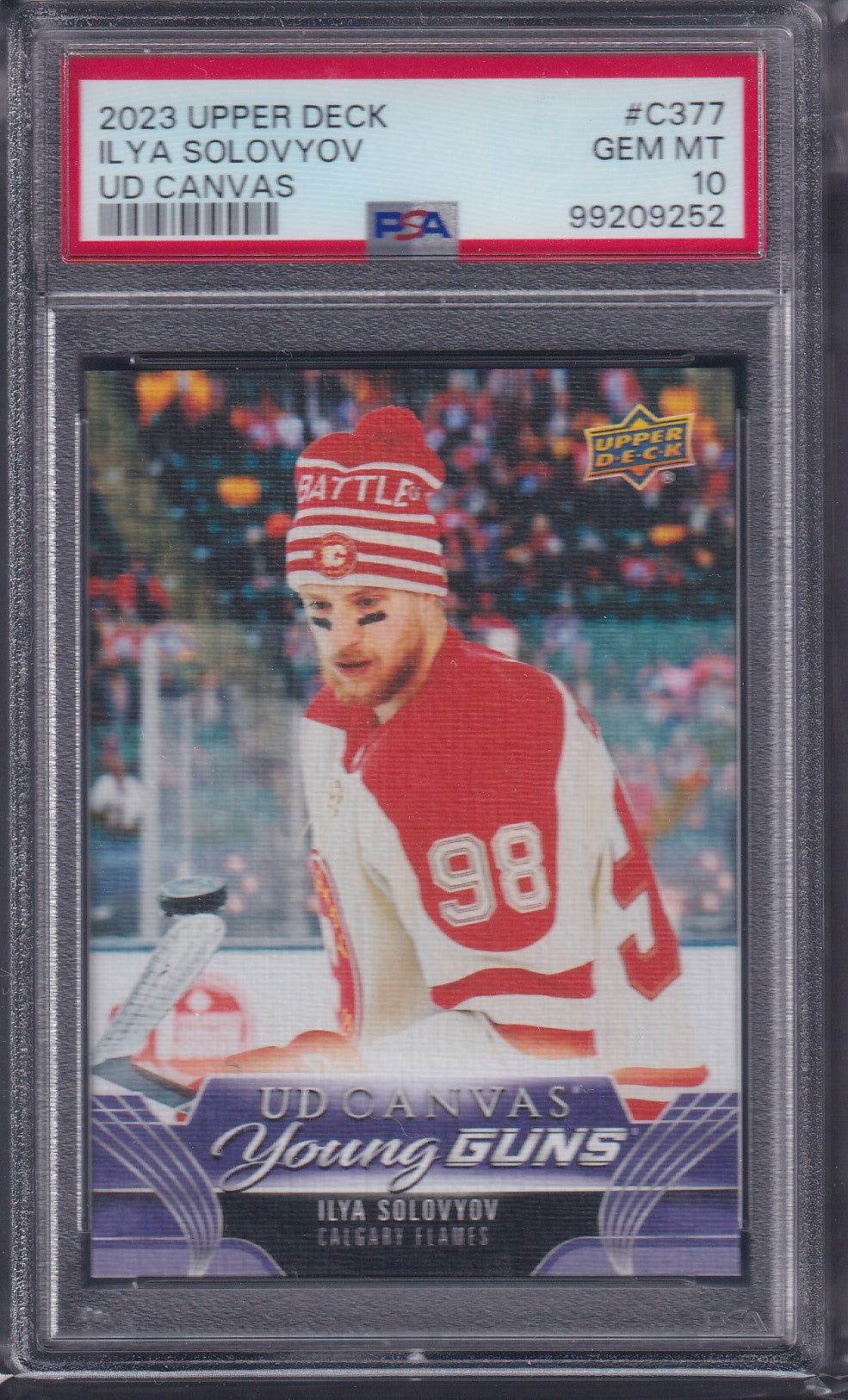 ILYA SOLOVYOV - 2023 Upper Deck Young Guns Canvas #C377, PSA 10