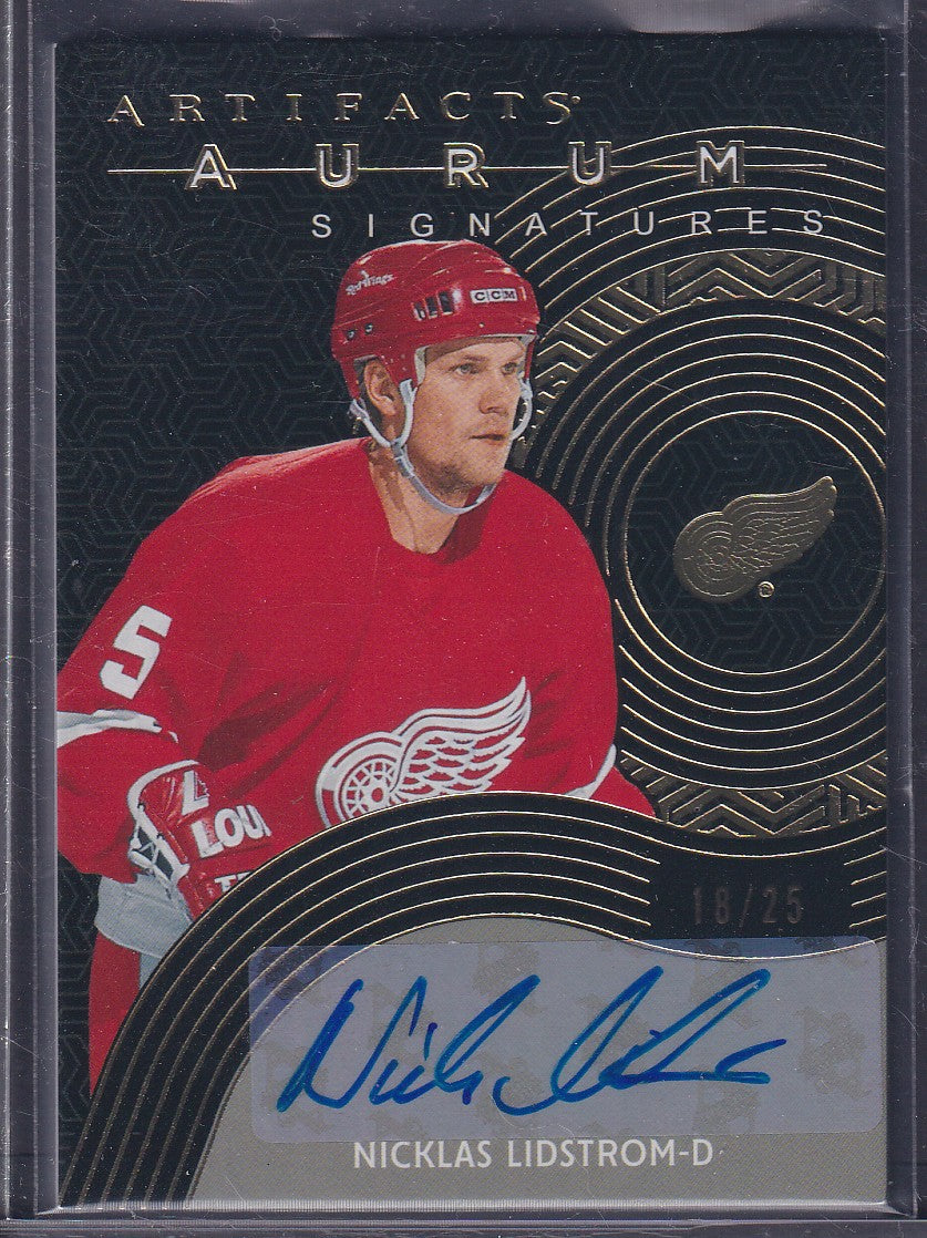 NICKLAS LIDSTROM - 2024 Upper Deck Artifacts Aurum Signatures Auto #AS-NL, /25
