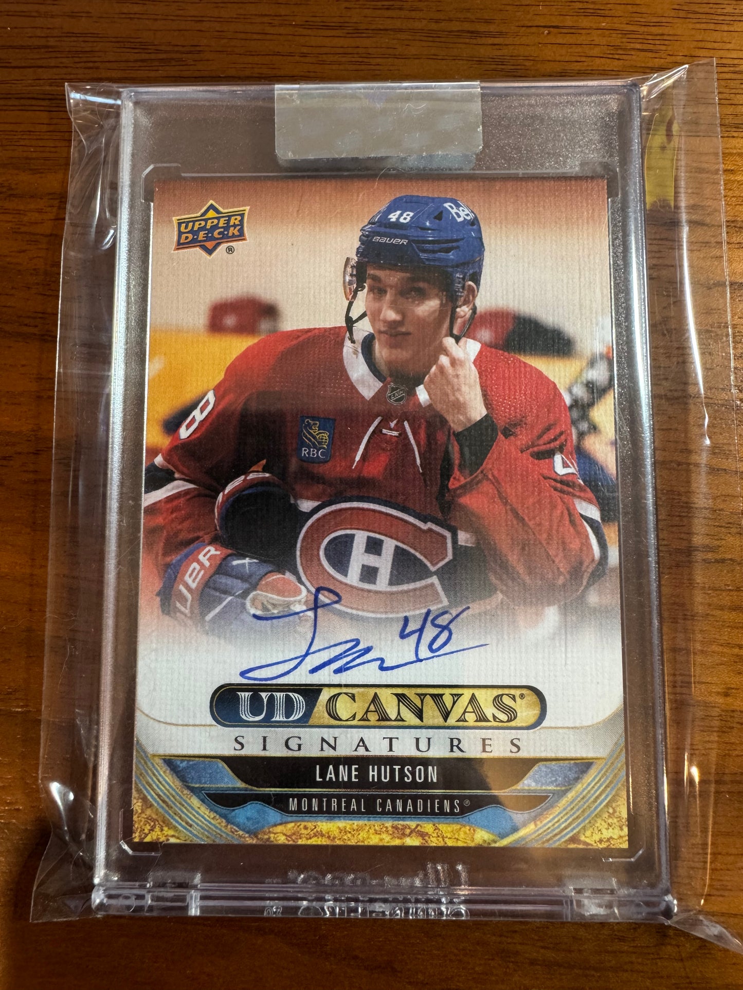 LANE HUTSON - 2024 Upper Deck Clear Cut Rookie Canvas Auto #CS-LH