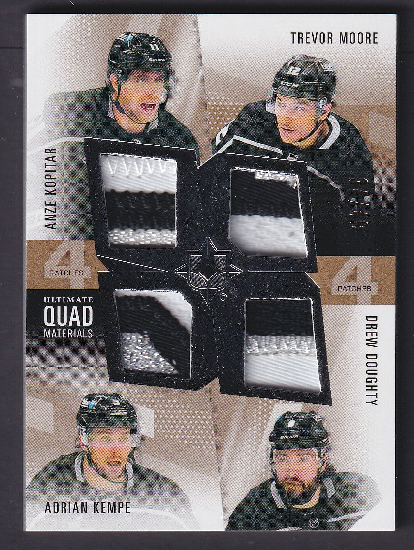 KOPITAR / MOORE / KEMPE / DOUGHTY - 2024 Ultimate Quad Materials #QM-KMKD, /49