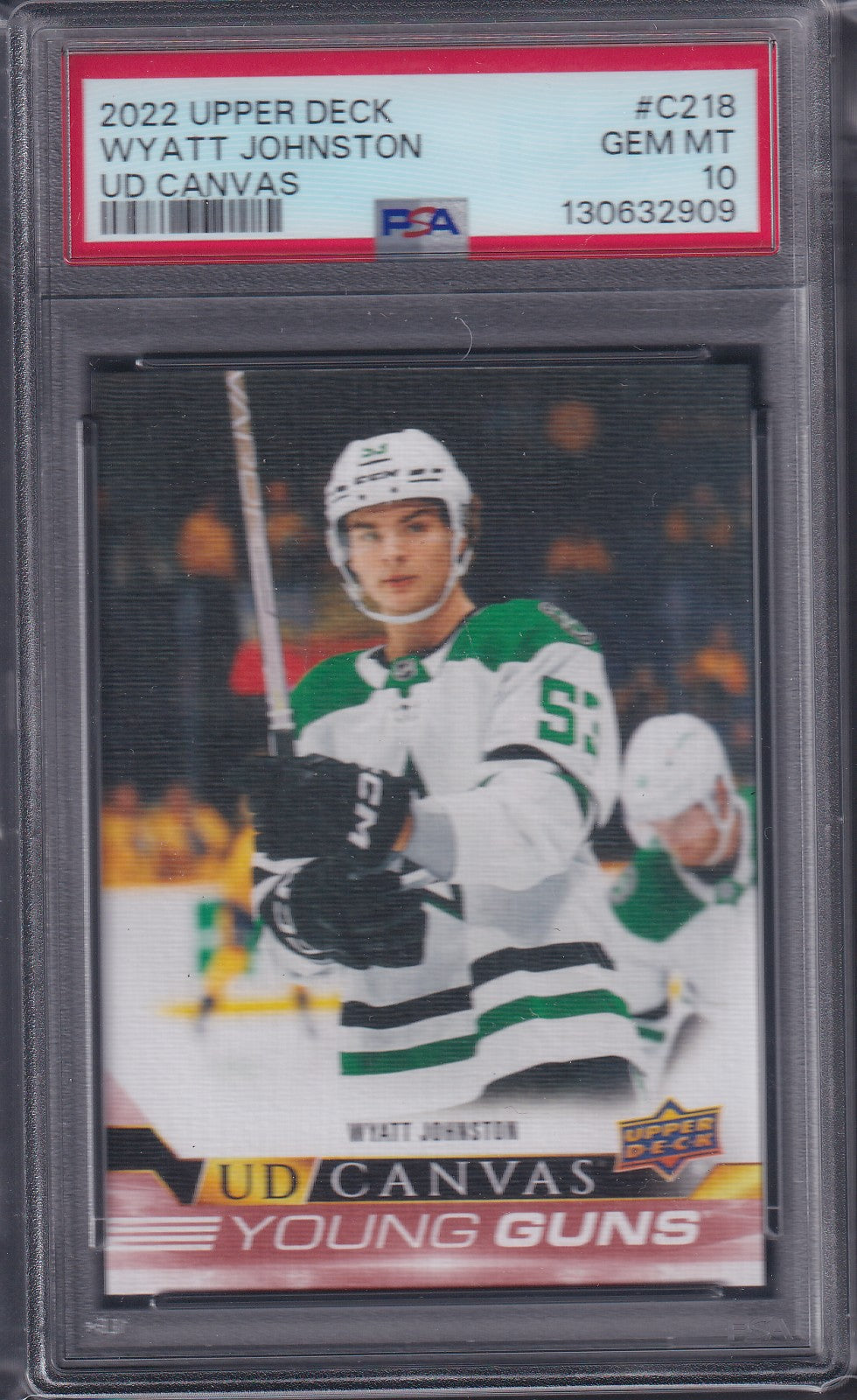 WYATT JOHNSTON - 2022 Upper Deck Young Guns Canvas #C218, PSA 10