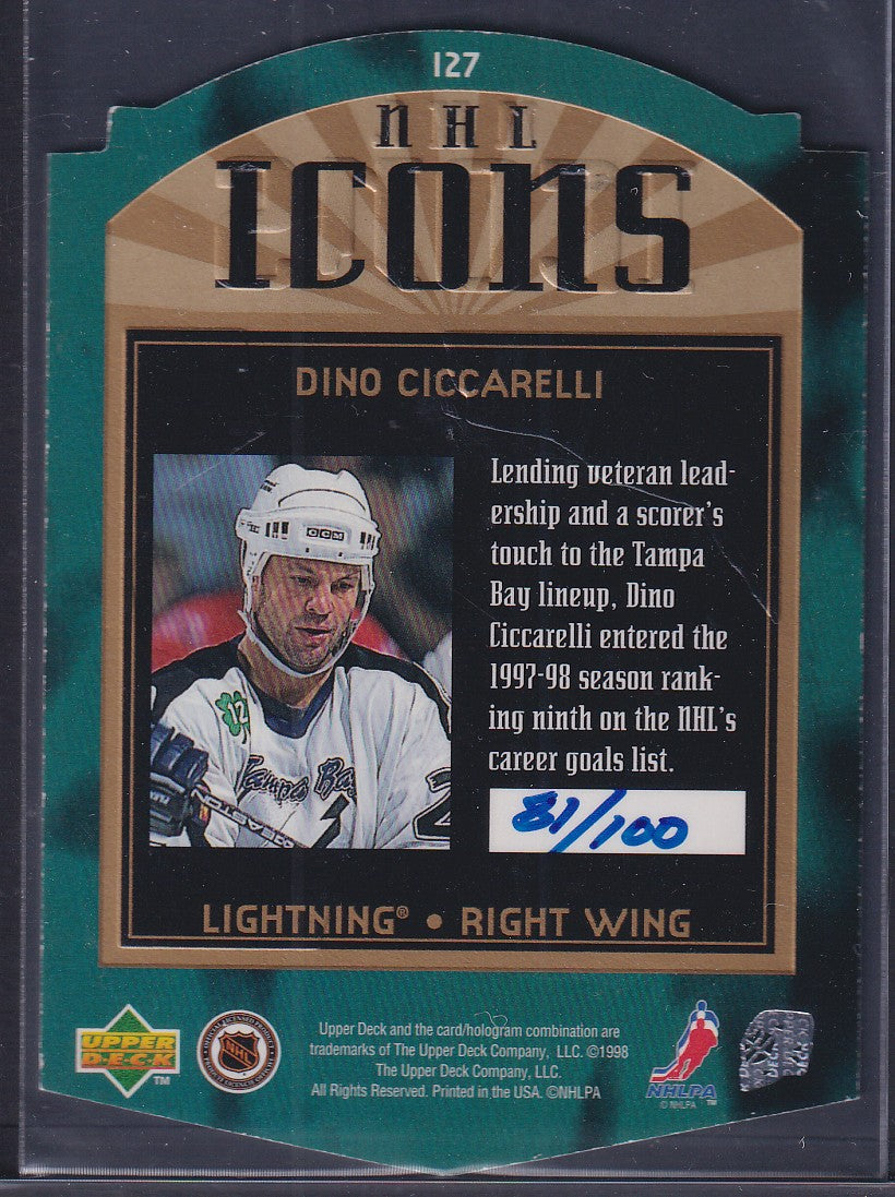 DINO CICCARELLI - 1997 SP Authentic NHL Icons Die Cut #127, /100