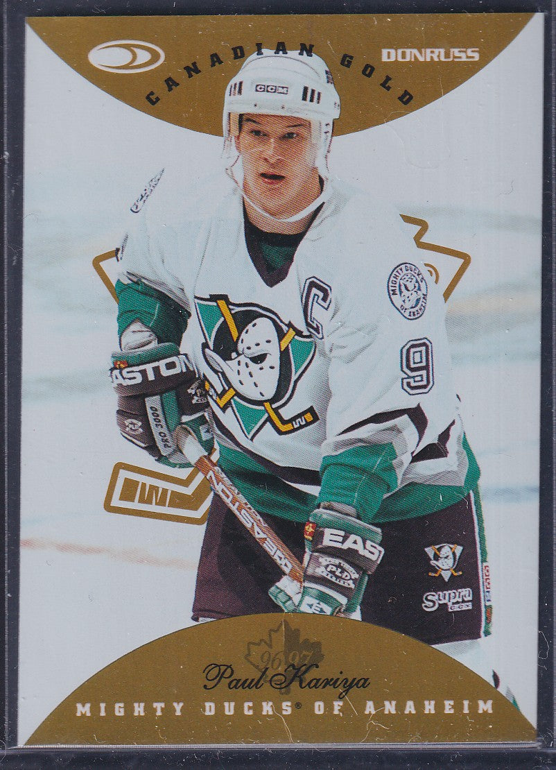 PAUL KARIYA - 1996 Donruss Canadian Ice Gold Press Proof #3, /150