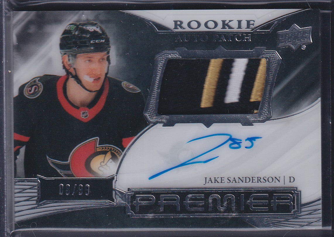 JAKE SANDERSON - 2022 Upper Deck Premier Rookie Auto Patch #AHR-SA, /99