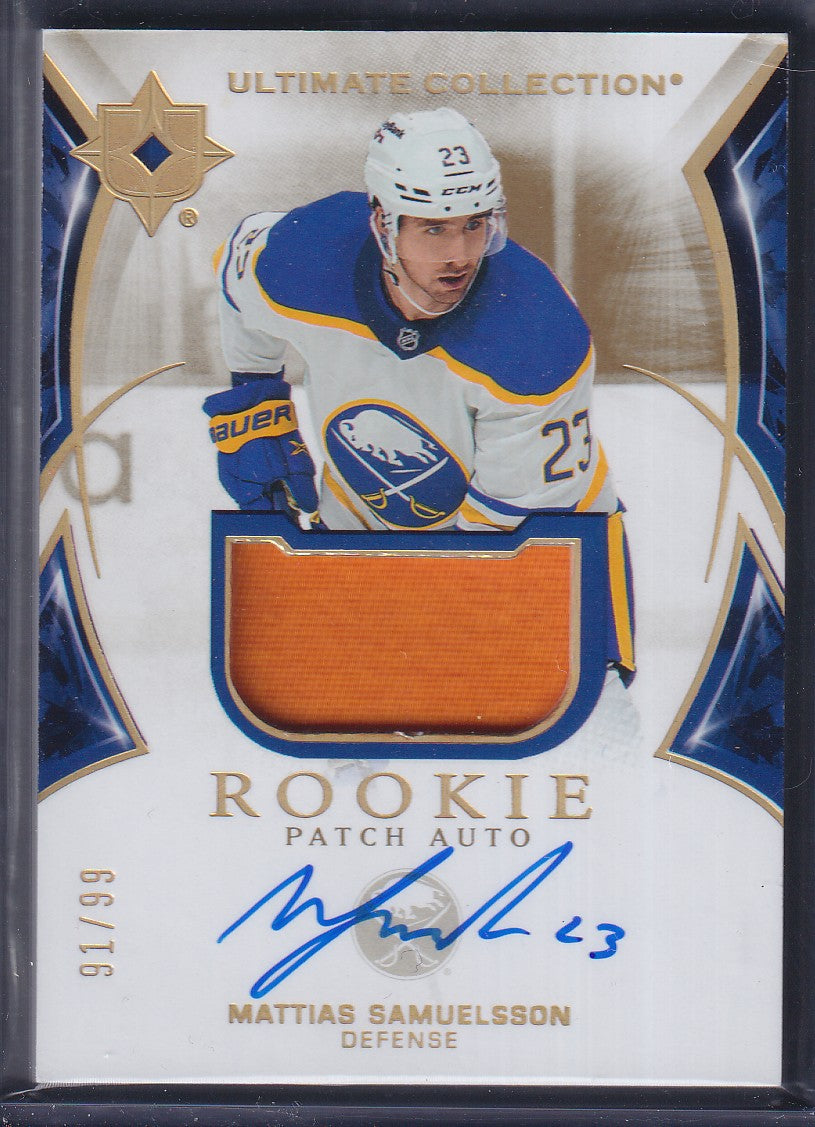 MATTIAS SAMUELSSON - 2021 Ultimate Rookie Auto Patch #131, /99