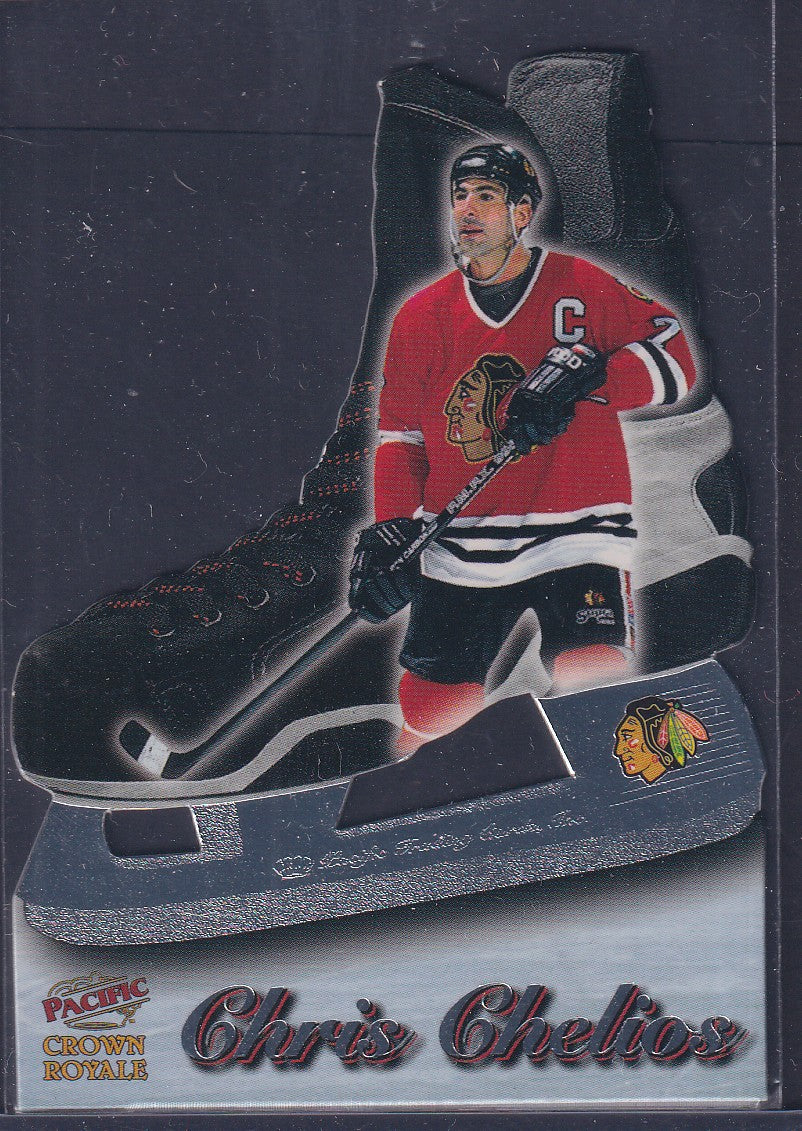 CHRIS CHELIOS - 1997 Pacific Crown Royale Blades of Steel Die Cut #4