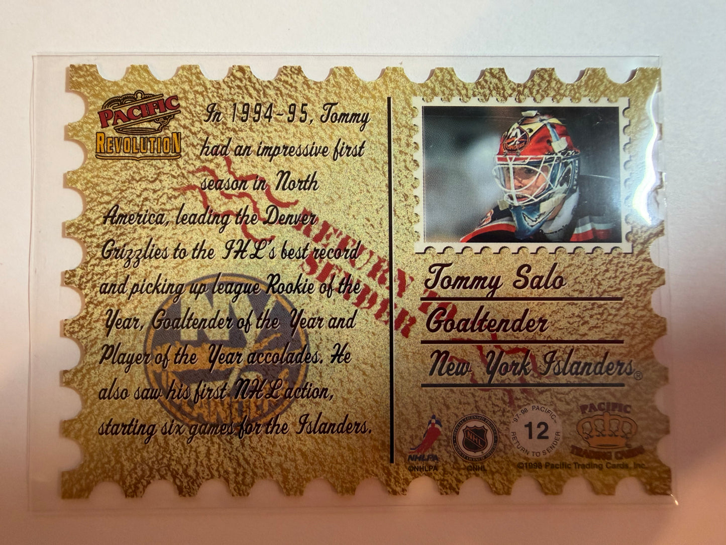 TOMMY SALO - 1997 Pacific Revolution Return to Sender #12