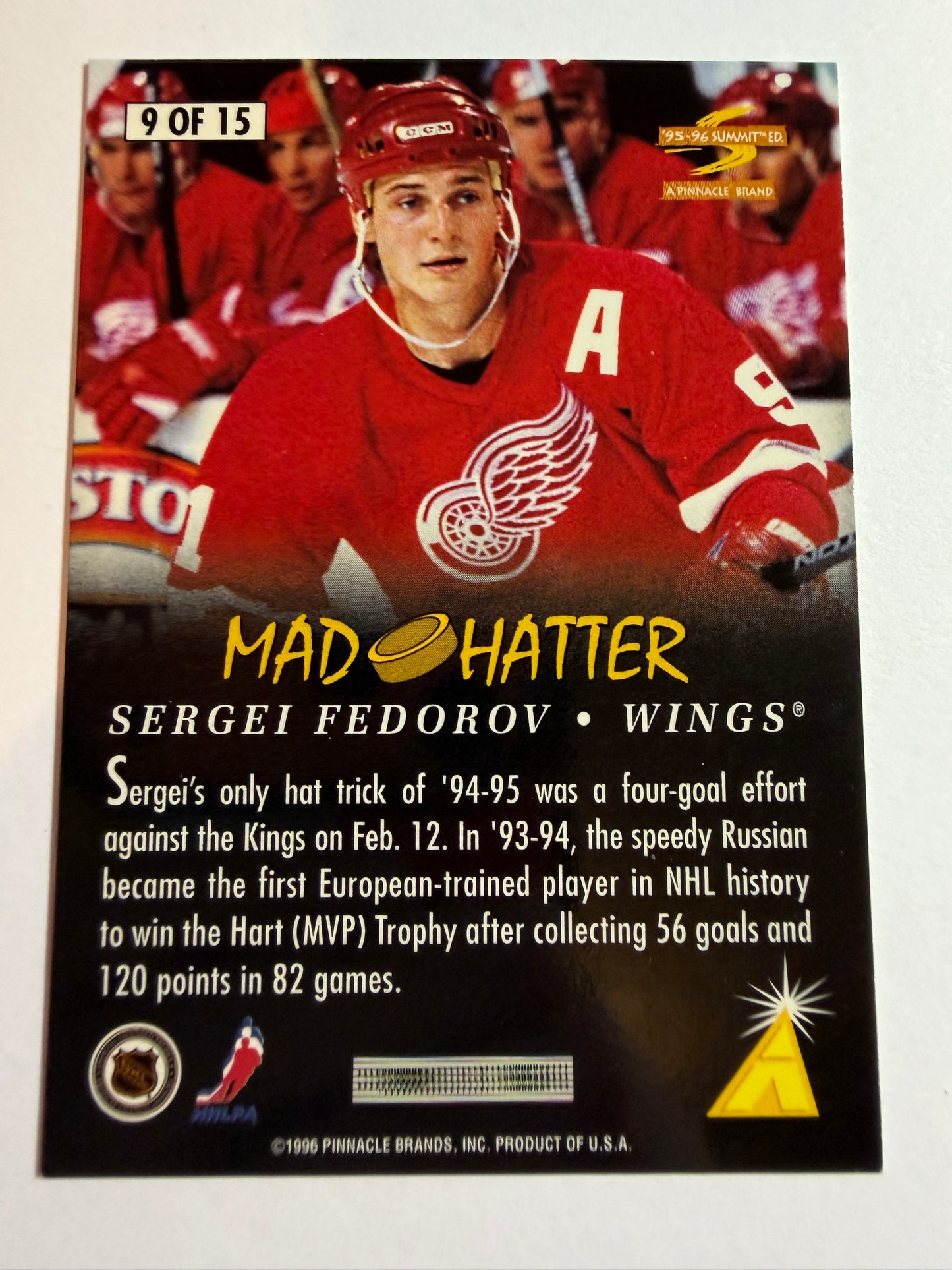 SERGEI FEDOROV - 1995 Pinnacle Summit Mad Hatter #9
