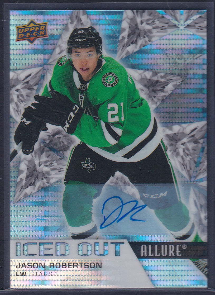 JASON ROBERTSON - 2021 Upper Deck Allure Iced Out BLUE LINE AUTO #IO-6