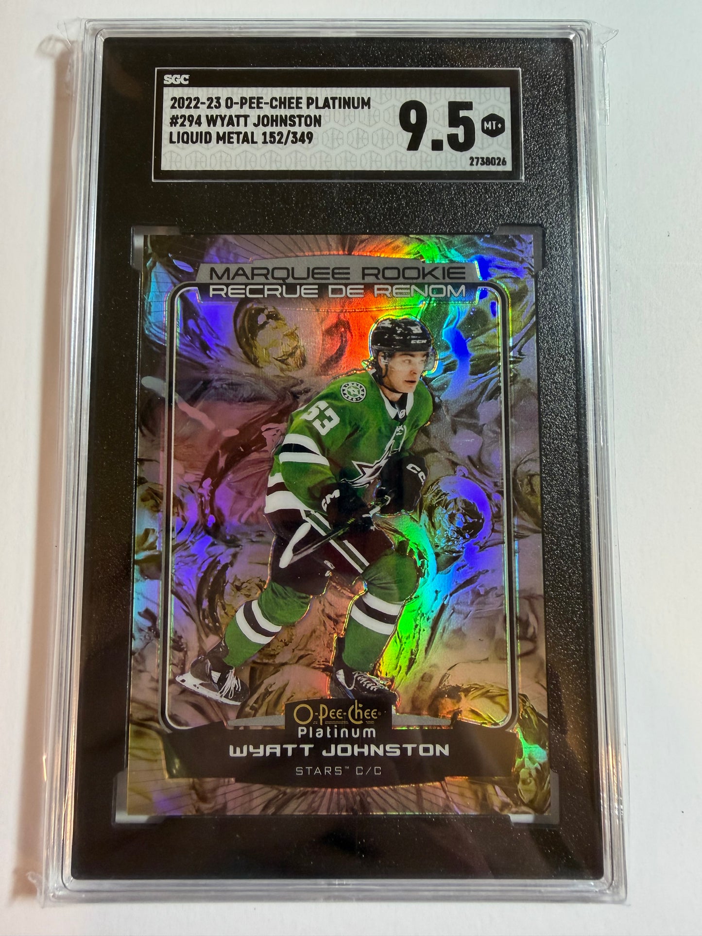 WYATT JOHNSTON - 2022 OPC Platinum Marquee Rookie LIQUID METAL #294 /349 SGC 9.5