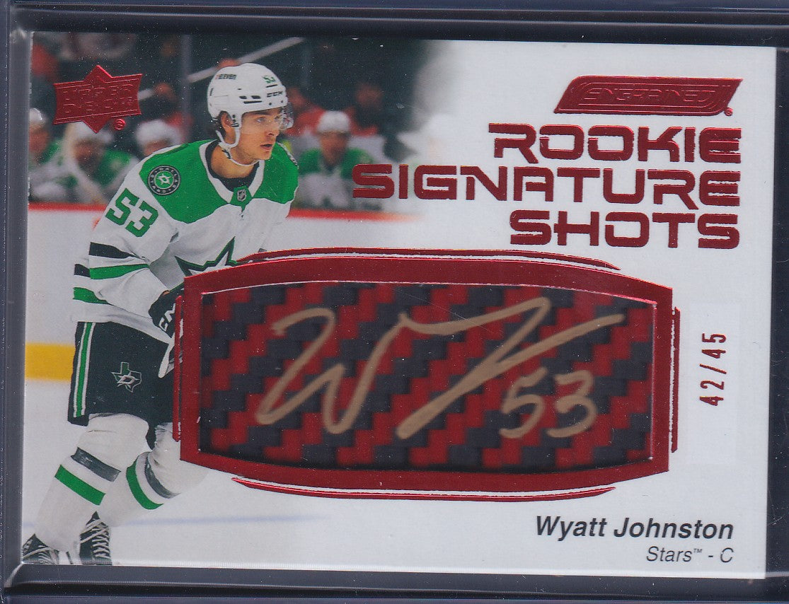 WYATT JOHNSTON - 2023 UD Engrained Rookie Signature Shots Auto #RSS-WJ, /45