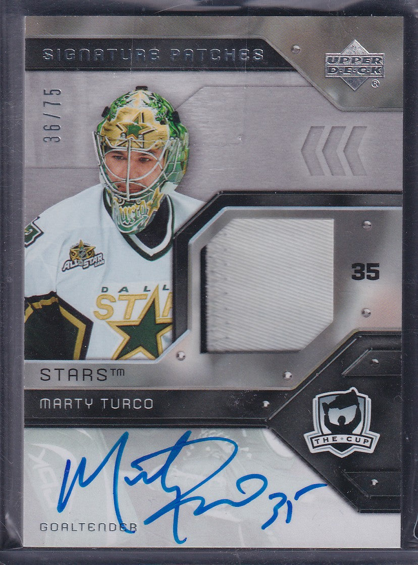MARTY TURCO - 2006 The Cup Signature Patches Auto #SP-MT, /75