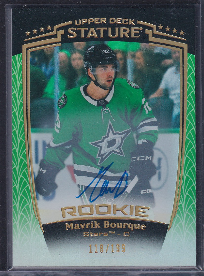 MAVRIK BOURQUE - 2024 Upper Deck Stature Rookie Auto #46, /199