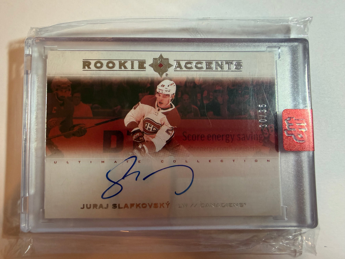 JURAJ SLAFKOVSKY - 2022 UD Ultimate Rookie Accents Auto #RA-SL, /35