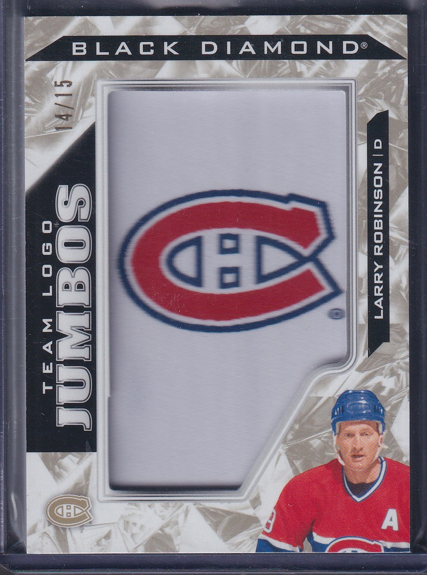 LARRY ROBINSON - 2024 Upper Deck Black Diamond Team Logo Jumbos #TL-LR, /15
