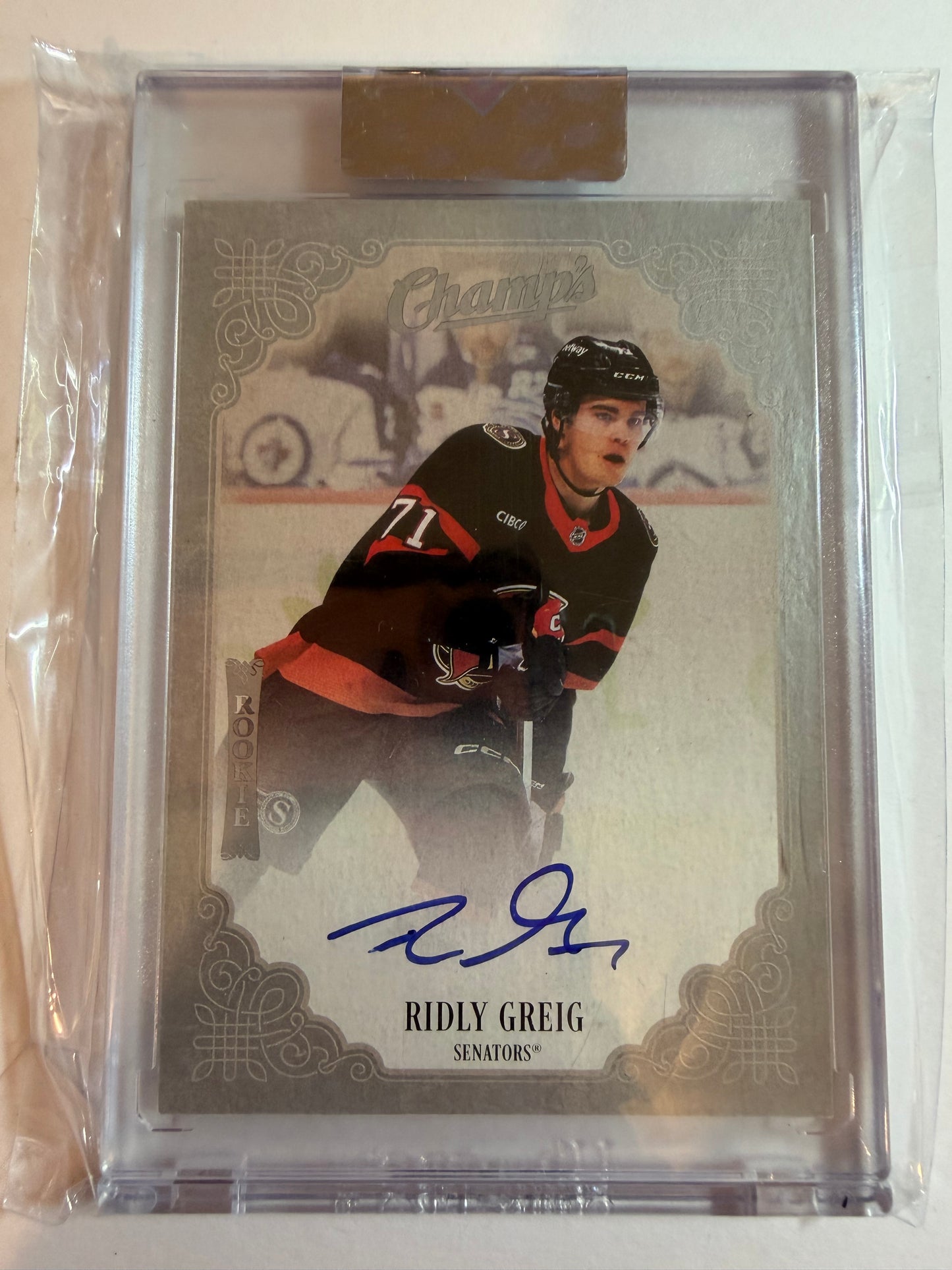 RIDLY GREIG - 2023 Upper Deck Clear Cut Champs Auto #C-RG