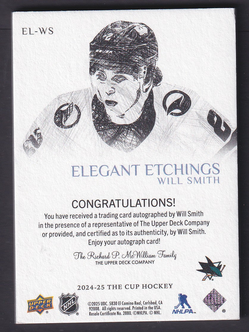 WILL SMITH - 2024 The Cup Elegant Etchings Auto Rookie ##EL-WS