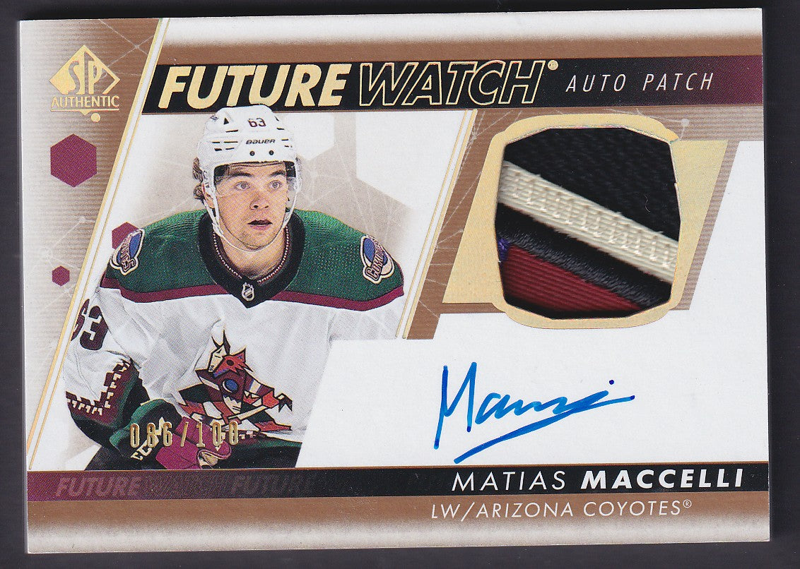 MATIAS MACCELLI - 2022 SP Authentic Future Watch Auto Patch #FWAP-MM, /100