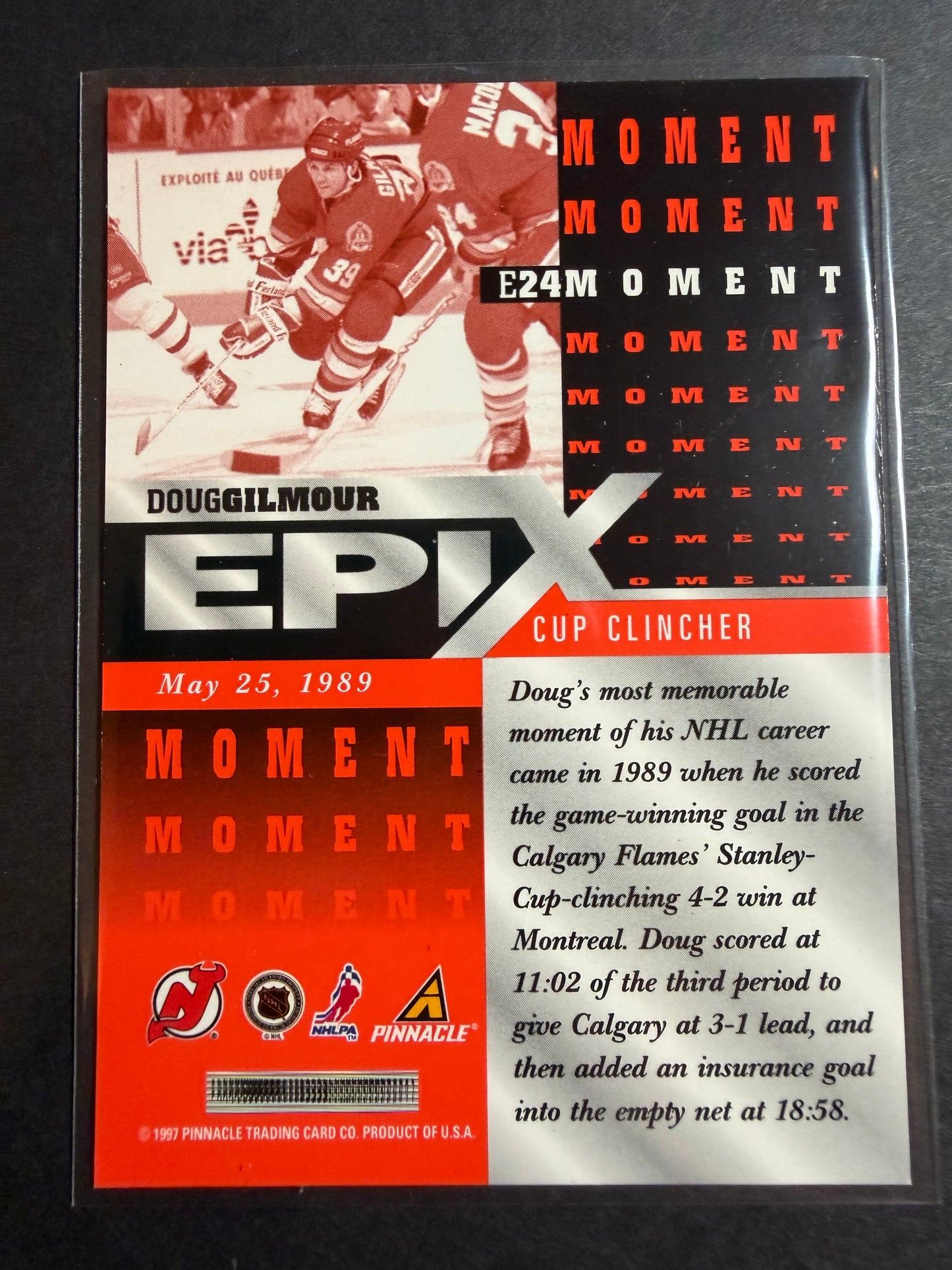 DOUG GILMOUR, 1997 Pinnacle Epix COMPLETE SET, w/ Moment, Season, Game, Play