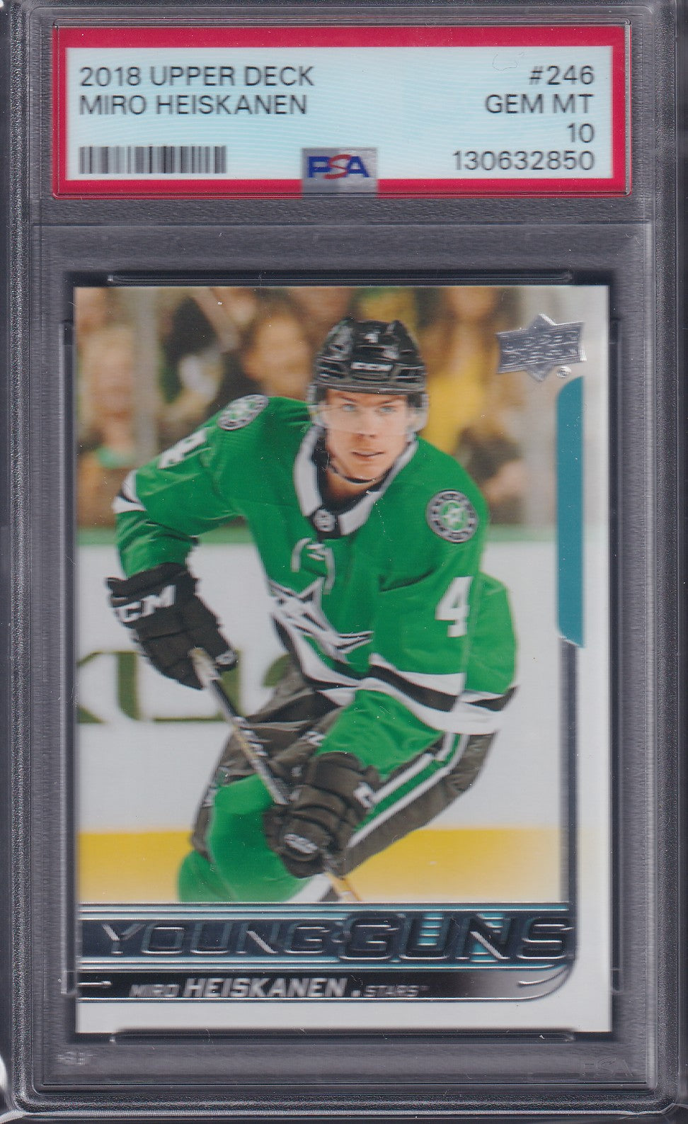 MIRO HEISKANEN - 2018 Upper Deck Young Guns #246, PSA 10