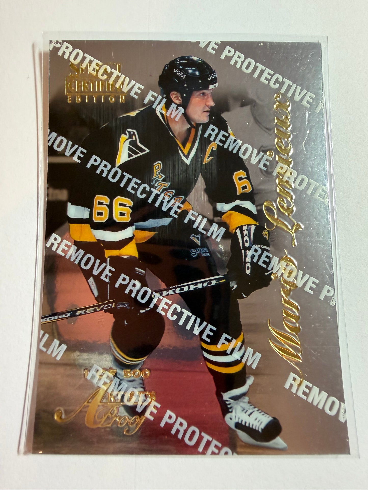 MARIO LEMIEUX - 1996 Pinnacle Select Certified ARTIST'S PROOF #10, /500