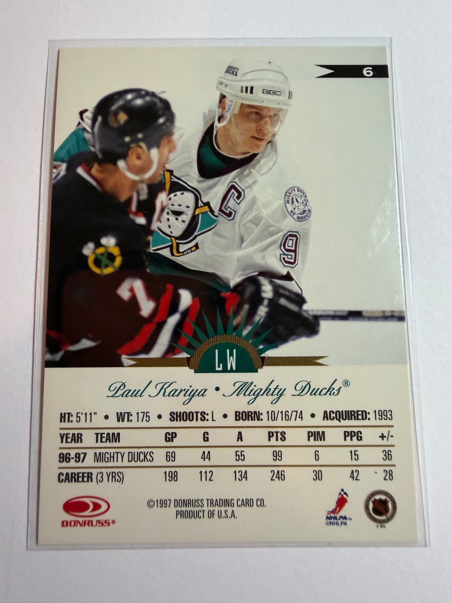 PAUL KARIYA - 1997 Donruss Leaf Fractal Matrix #6, /50
