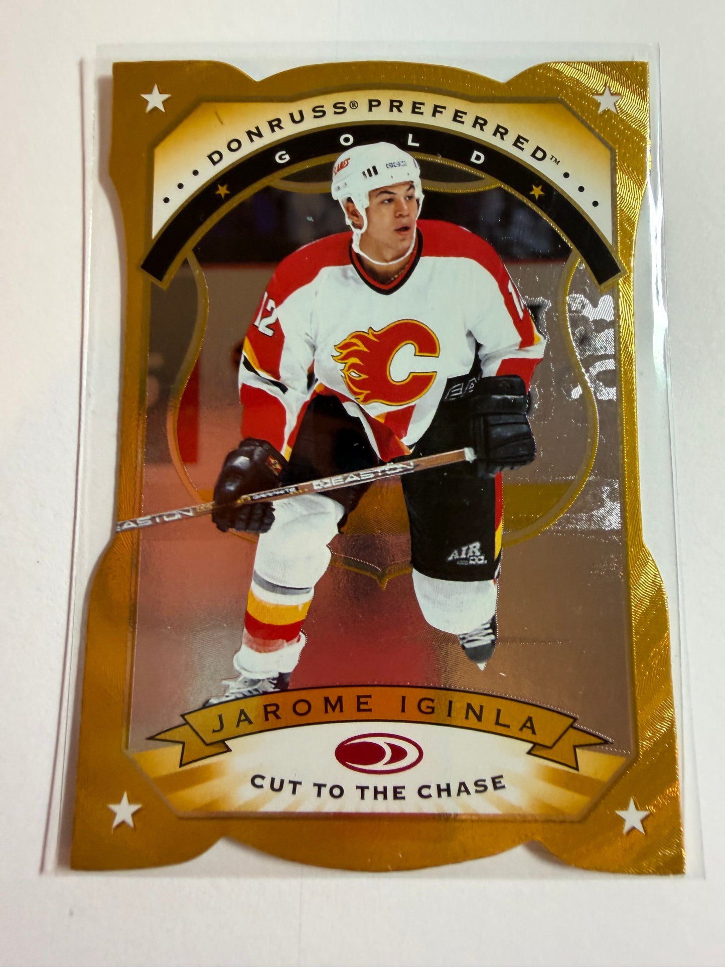 JAROME IGINLA - 1997 Donruss Preferred Cut to the Chase Gold Die Cut #17