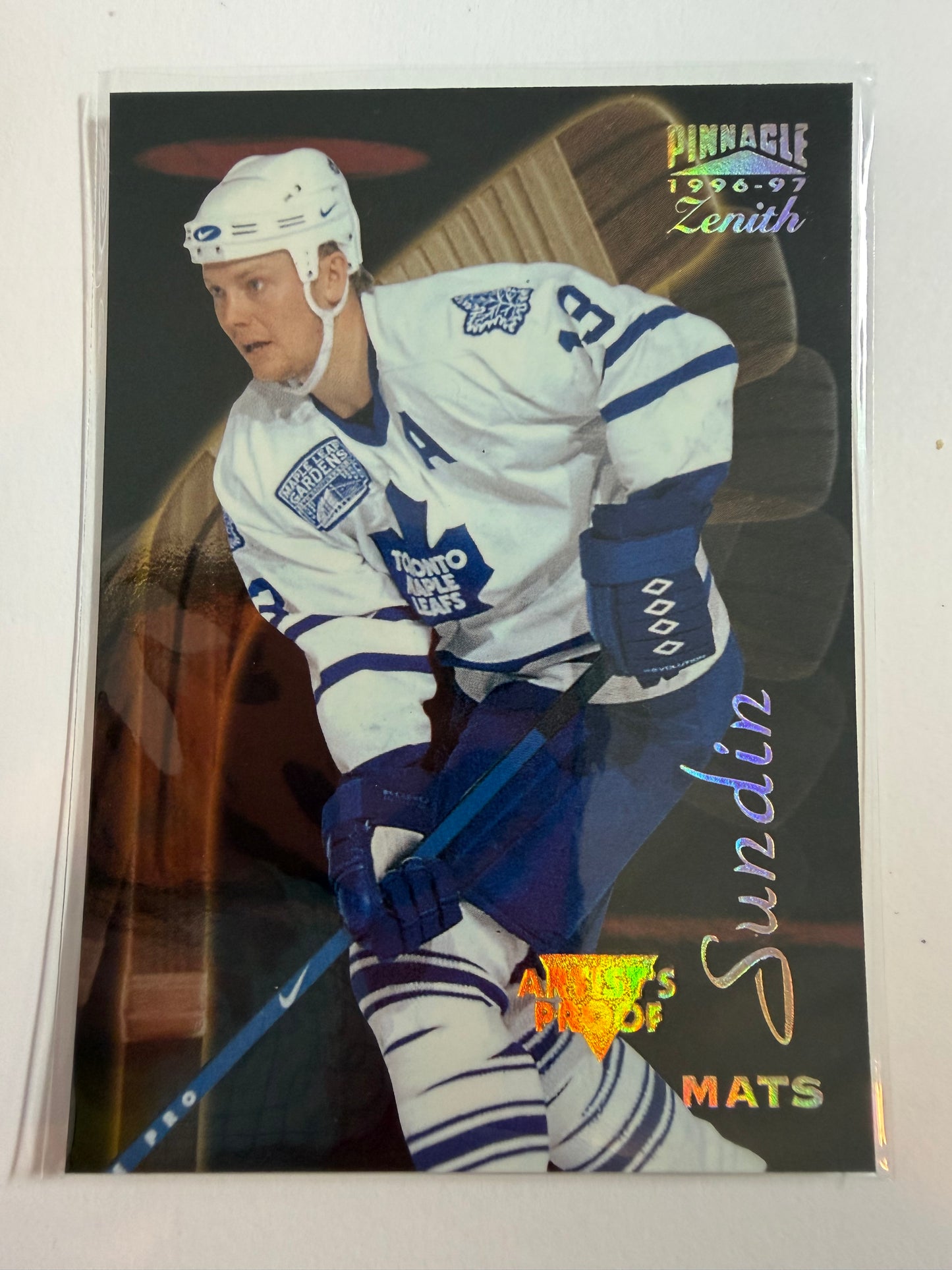 MATS SUNDIN - 1996 Pinnacle Zenith Artist's Proof #64