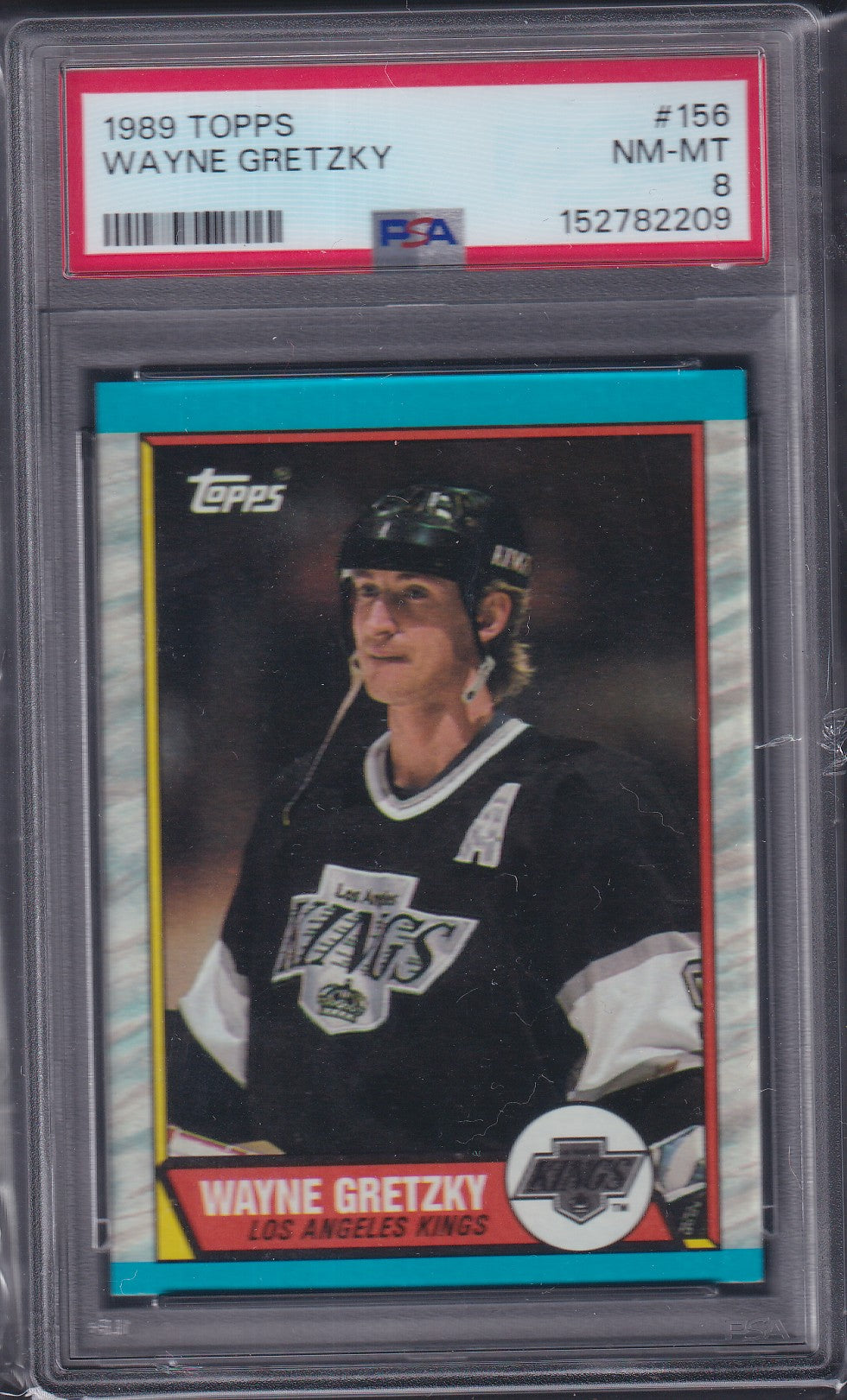 WAYNE GRETZKY - 1989 Topps #156, PSA 8