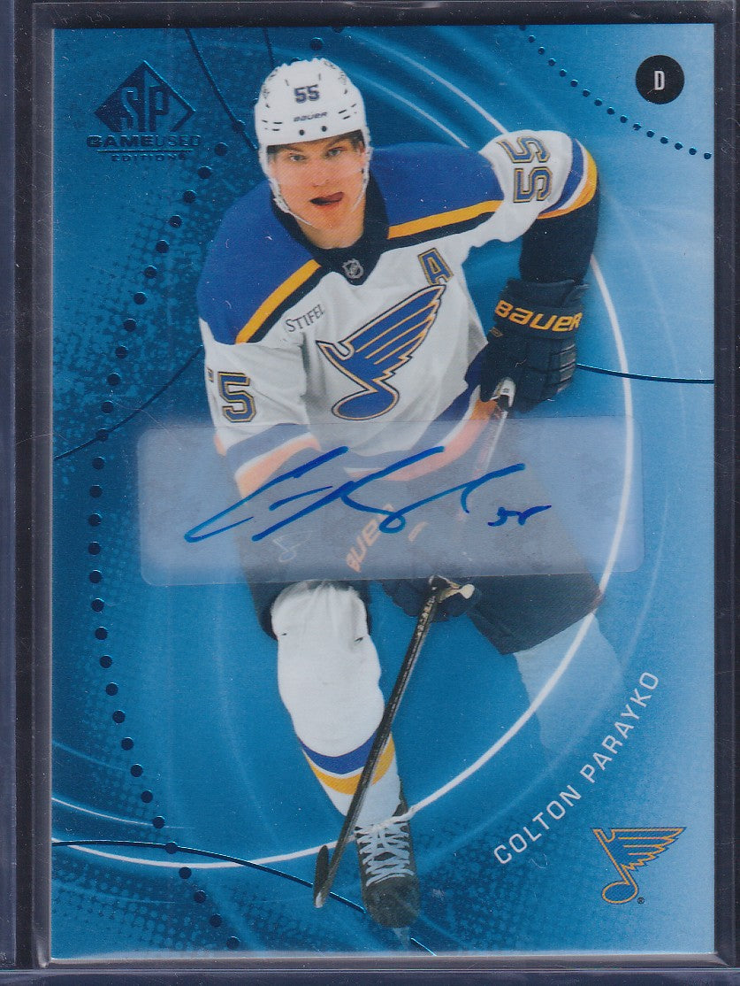 COLTON PARAYKO - 2025 SP Game Used BLUE Auto #183