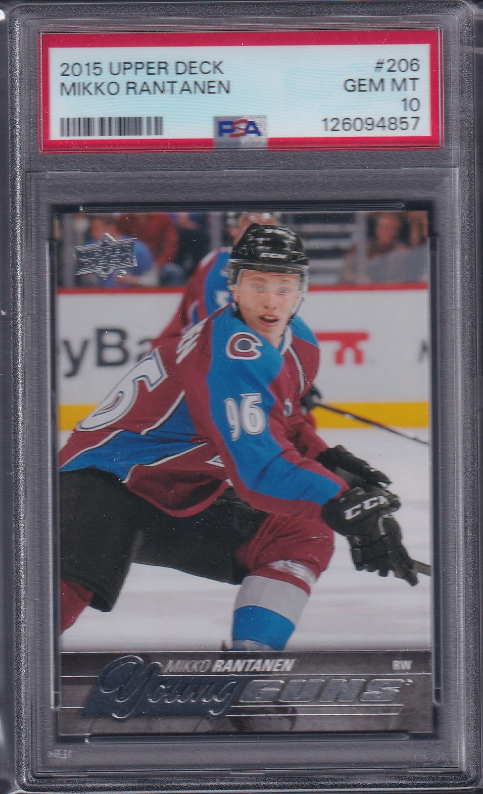 MIKKO RANTANEN - 2015 Upper Deck Young Guns #206, PSA 10