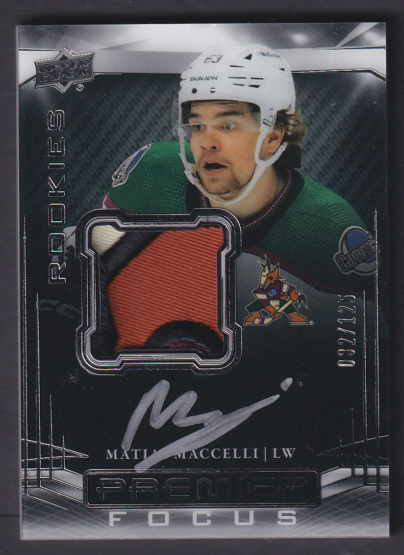 MATIAS MACCELLI - 2022 Upper Deck Premier Focus Rookies Auto Patch #PFPR-MM /125