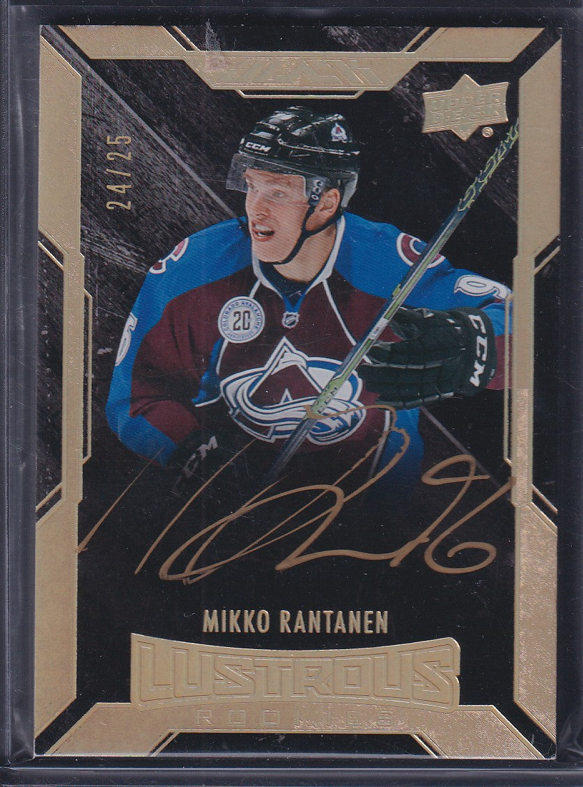 MIKKO RANTANEN - 2015 Upper Deck Black Lustrous Rookies Auto #80, /25