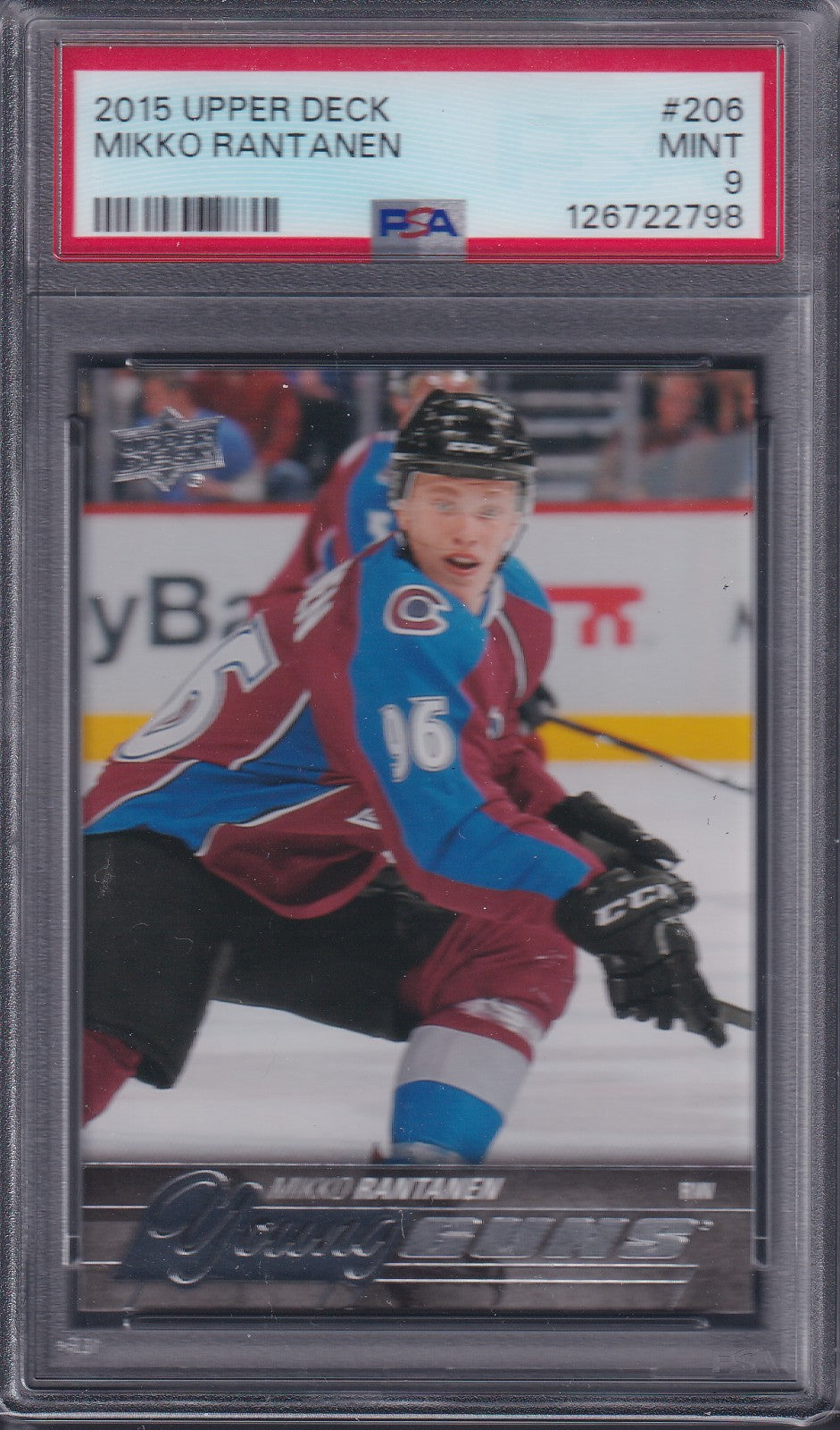 MIKKO RANTANEN - 2015 Upper Deck Young Guns #206, PSA 9