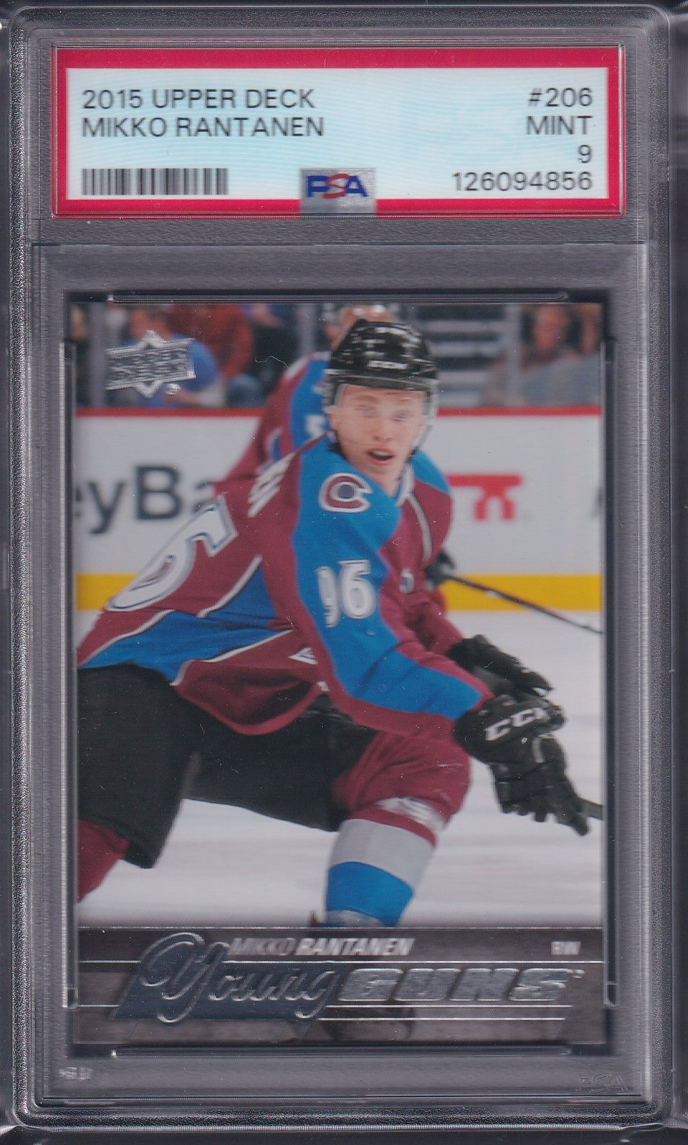 MIKKO RANTANEN - 2015 Upper Deck Young Guns #206, PSA 9