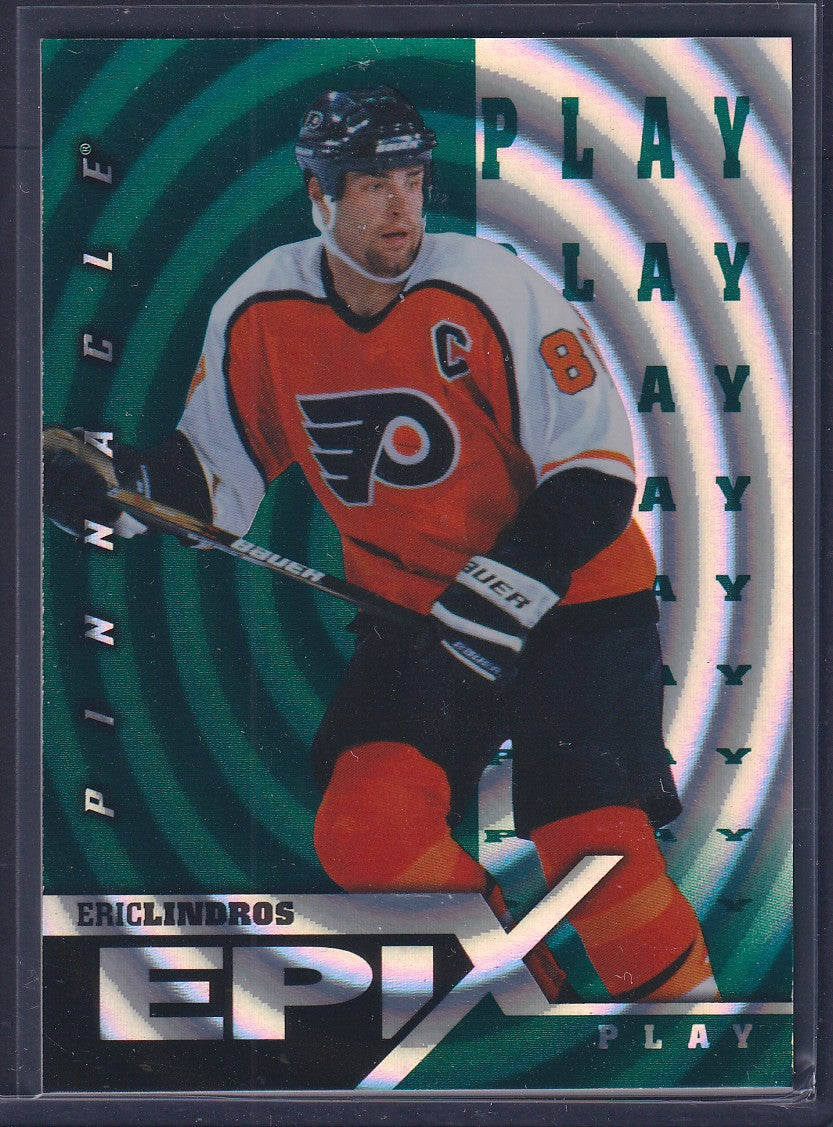 ERIC LINDROS - 1997 Pinnacle Epix Play Emerald #E13