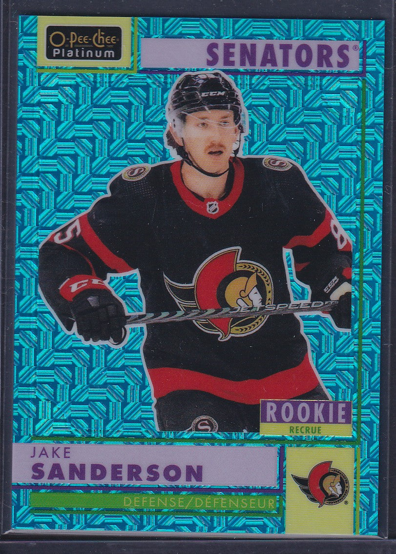 JAKE SANDERSON - 2022 O-Pee-Chee Platinum Rookie BLUE TRAXX Retro #R-97, /199