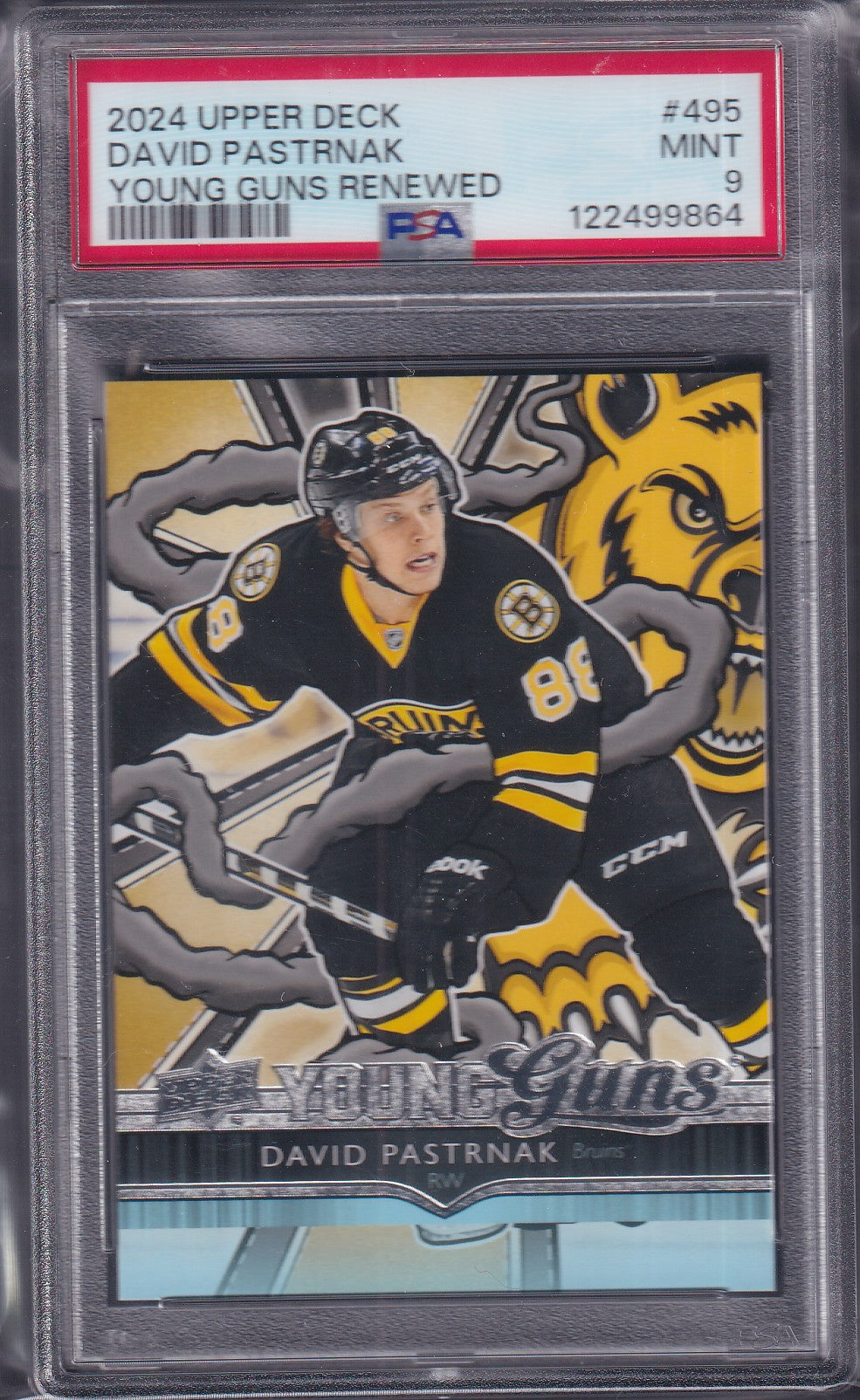 DAVID PASTRNAK - 2024 Upper Deck Young Guns RENEWED #495, PSA 9