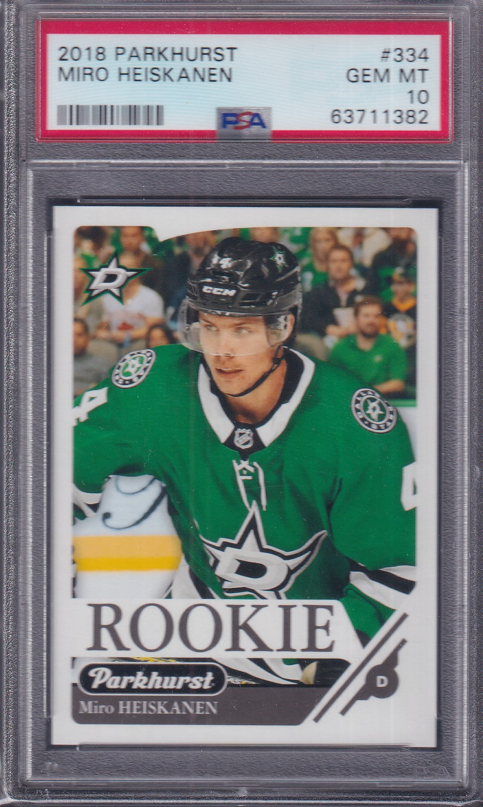 MIRO HEISKANEN - 2018 Parkhurst Rookie #334, PSA 10