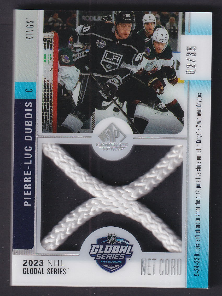 PIERRE-LUC DUBOIS - 2024 SP Game Used Net Cord Global Series #GSN-PD, /35