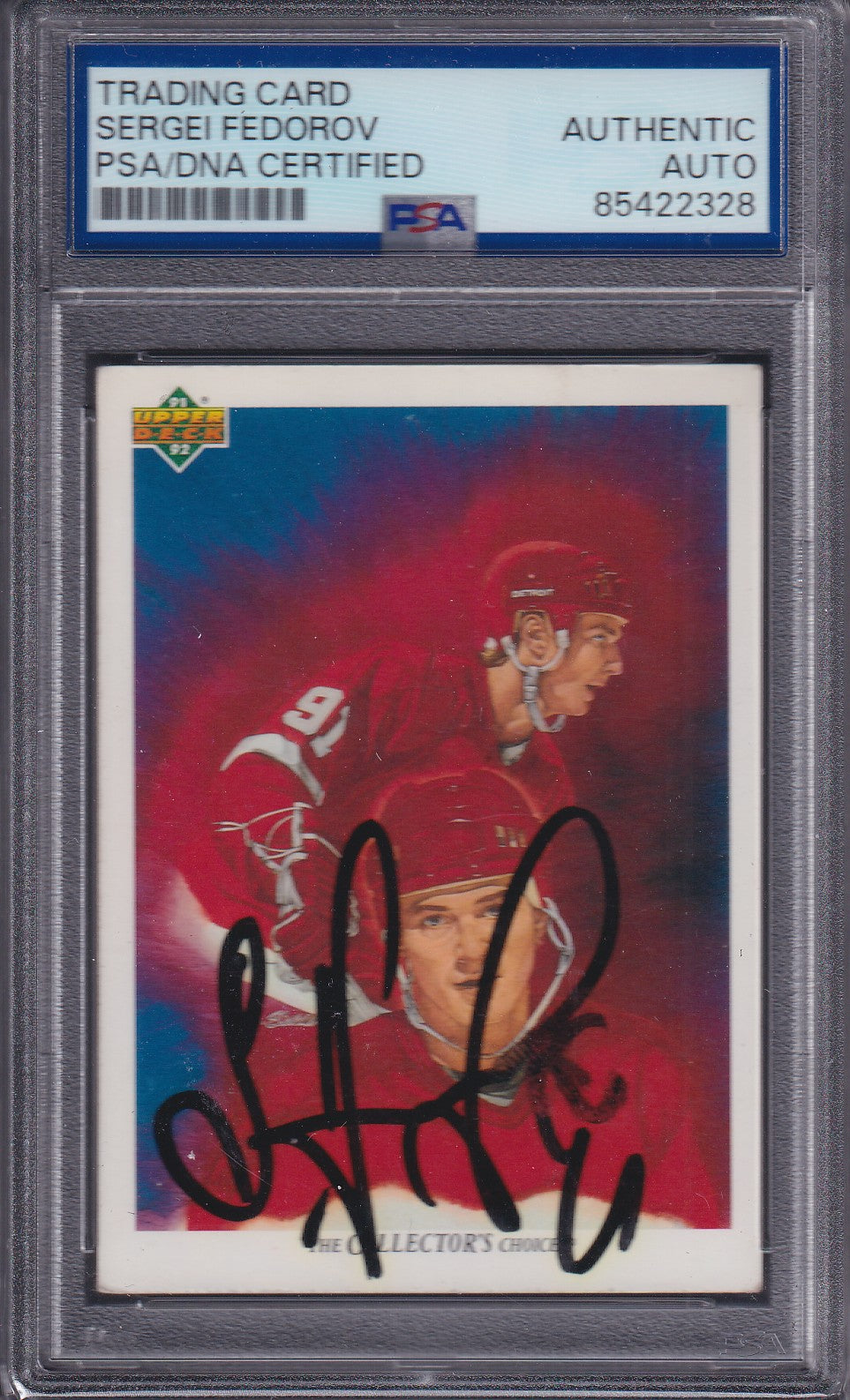 SERGEI FEDOROV - 1991 Upper Deck IP Auto #82, PSA/DNA Slab