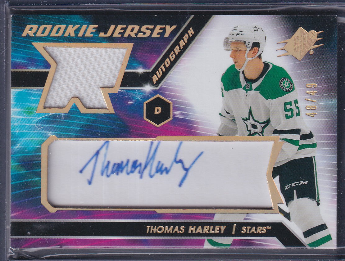 THOMAS HARLEY - 2020 Upper Deck SPx Rookie Jersey Autograph #TH, /49