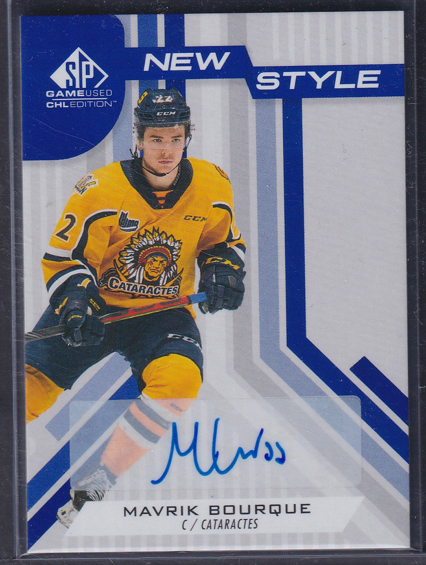 MAVRIK BOURQUE - 2021 CHL SP Game Used New Style Auto #NS-MB