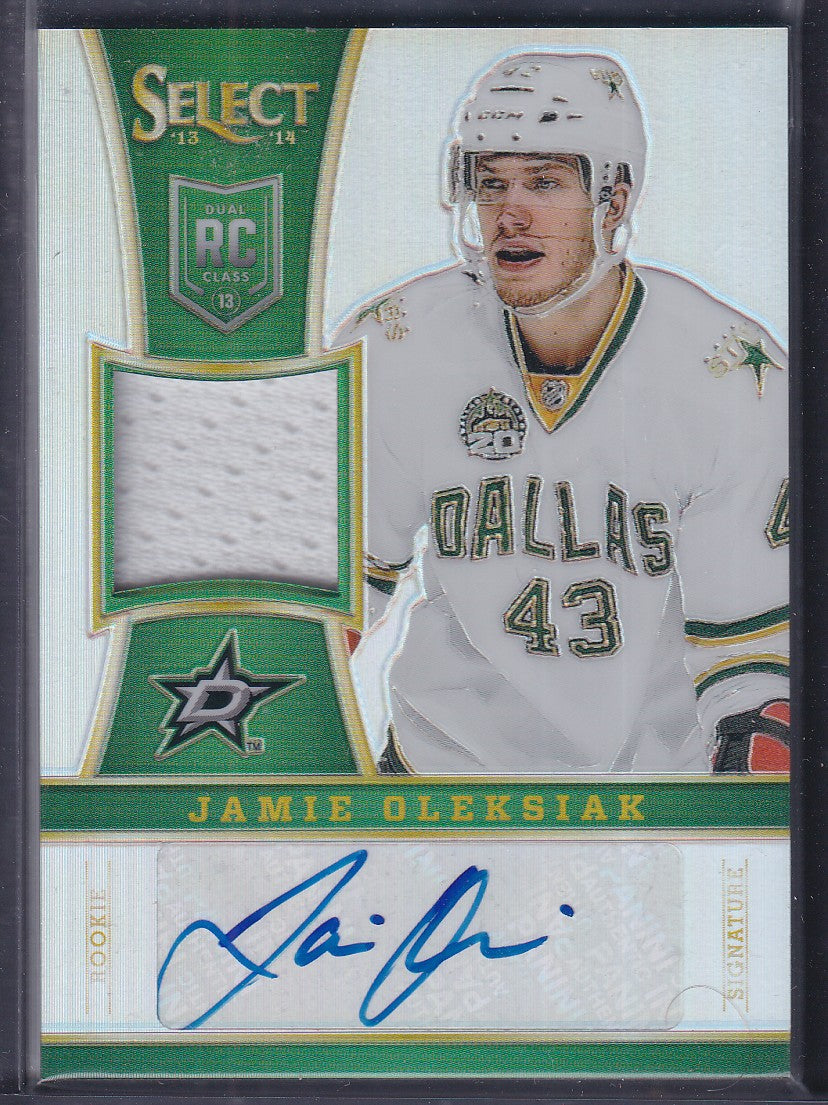 JAMIE OLEKSIAK - 2013 Panini Select Rookie Auto Patch #271, /99