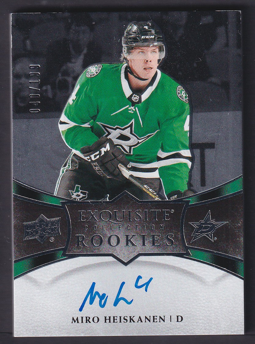 MIRO HEISKANEN - 2018 Upper Deck Exquisite Rookies Auto #R6, /199
