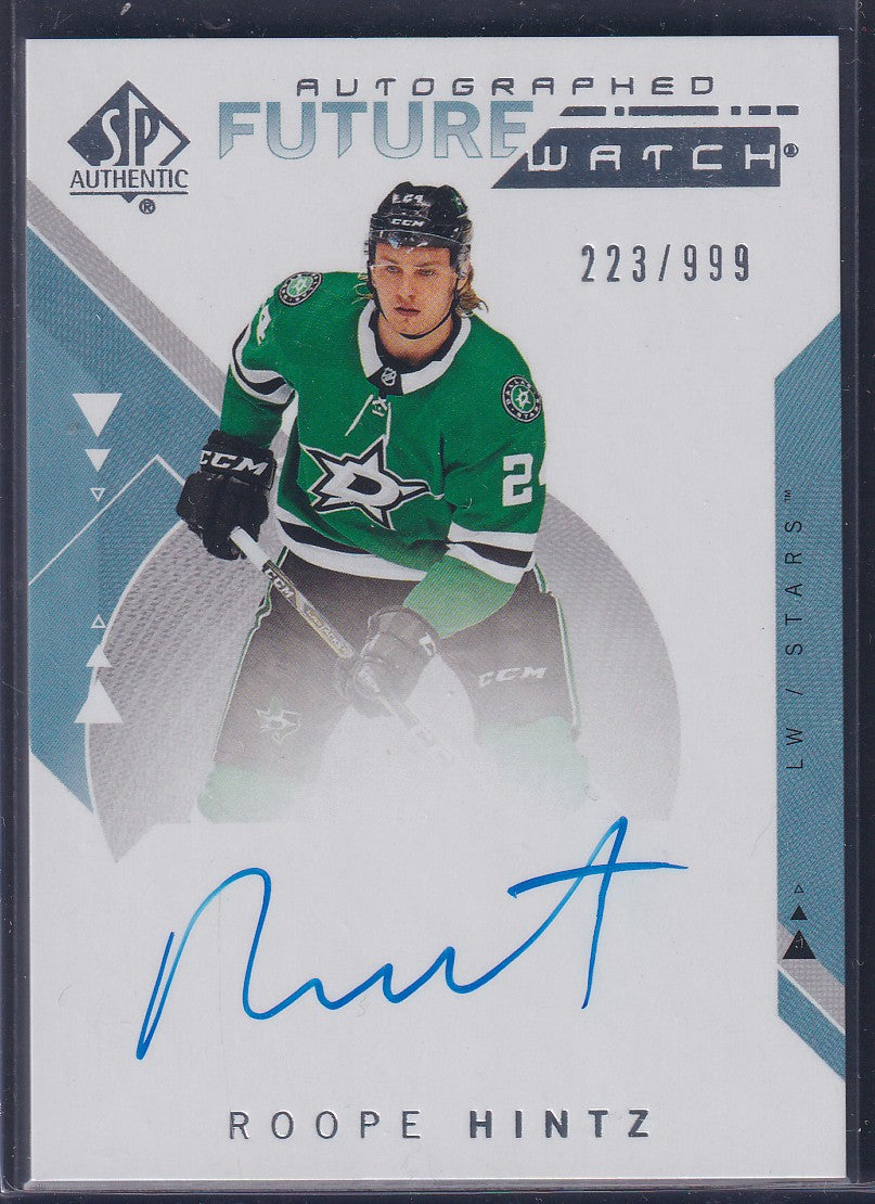 ROOPE HINTZ - 2018 SP Authentic Future Watch Auto #207, /999
