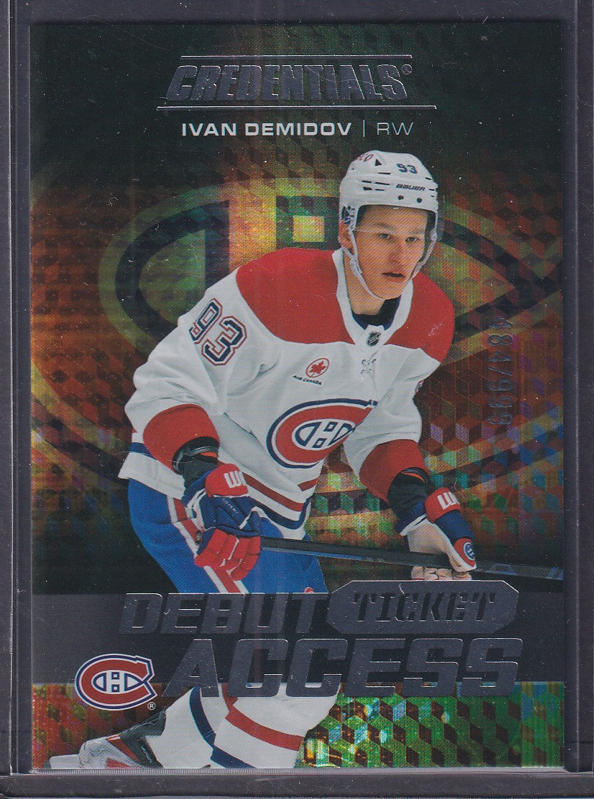 IVAN DEMIDOV - 2025 Upper Deck Credentials Debut Ticket Access #117, /999